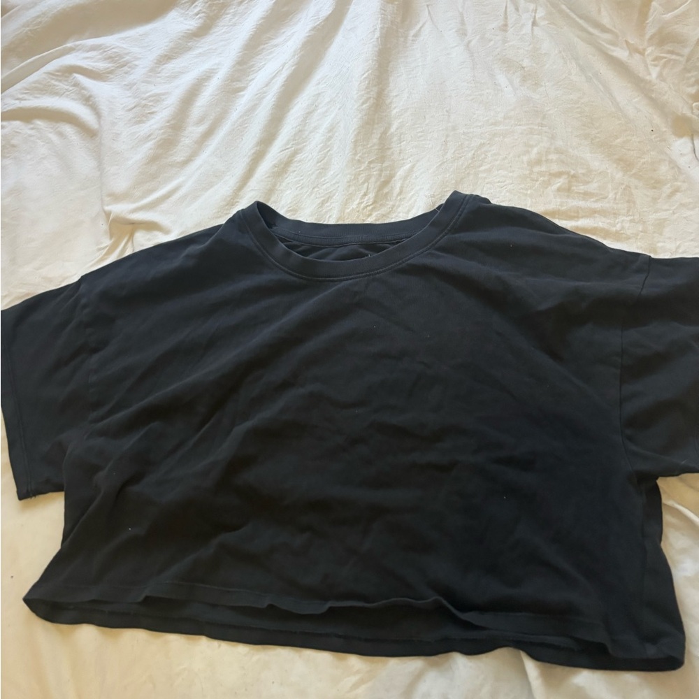 Black Cropped T-Shirt